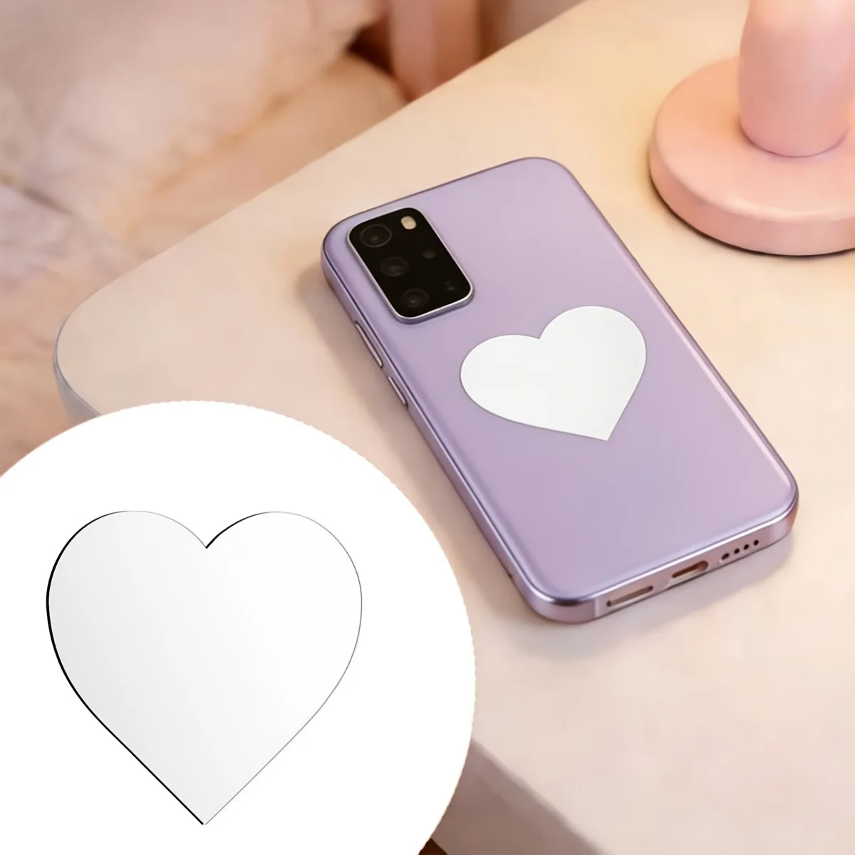 Decorative Mirror - 2pcs Phone Mirror Stickers,Makeup Mirror for