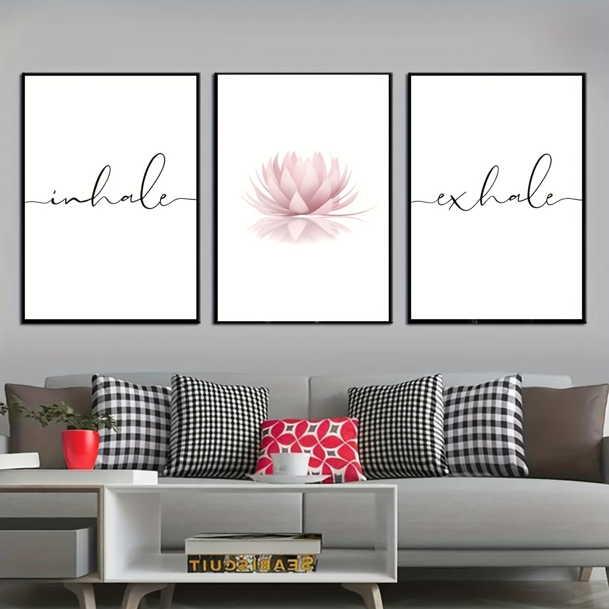 3pcs/set Inhale Exhale Zen Abs - огляд і ціна Abstract Canvas Set