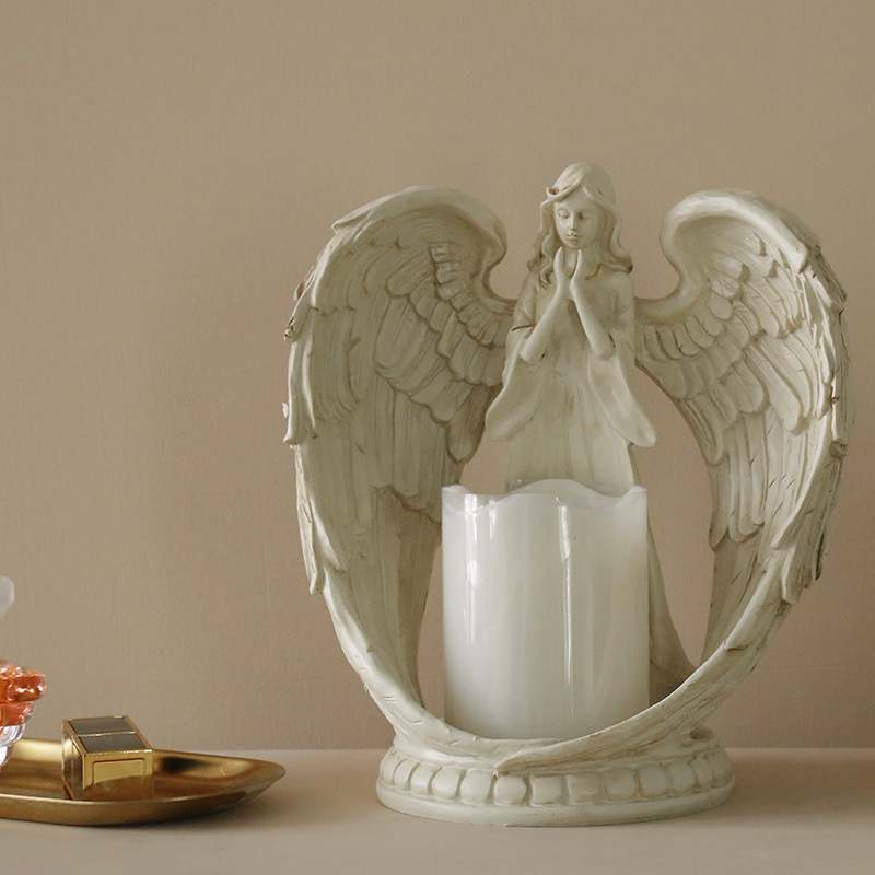 WW resin angel electronic cand - огляд і ціна Candle Holder Decor