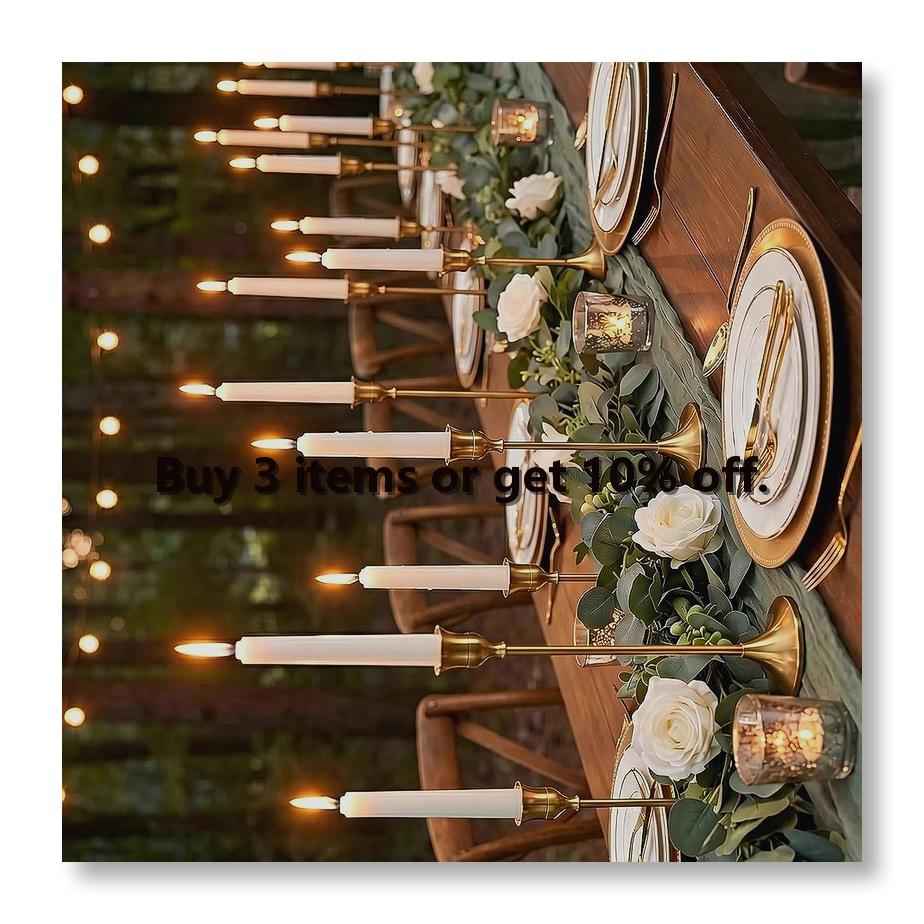 12 Pcs Gold Candlestick Holder - огляд і ціна Candle Holder Decor