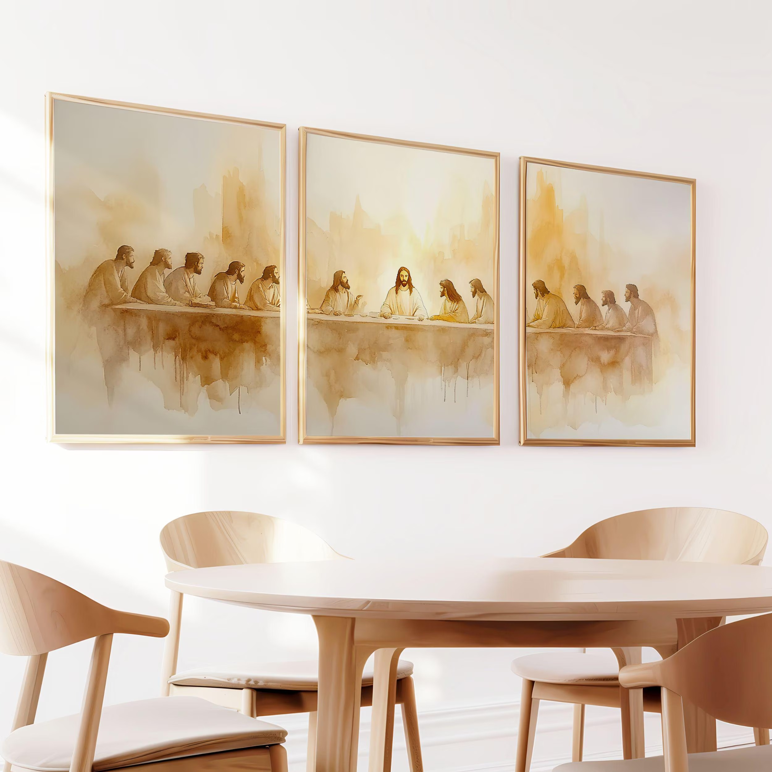 3pcs/set The Last Supper Wall  - огляд і ціна Abstract Canvas Set
