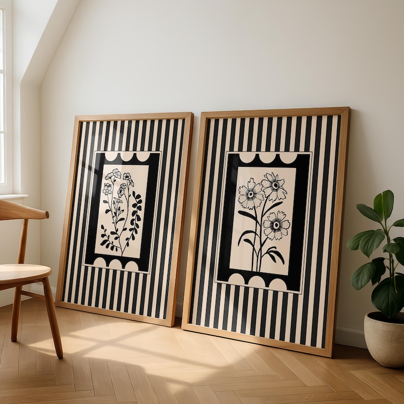 2pcs/set Bohemian Style Plant  - огляд і ціна Abstract Canvas Set
